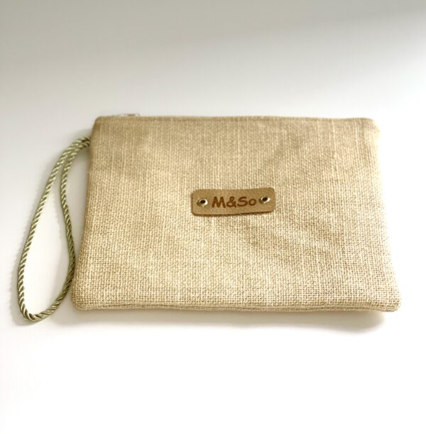 Pochette toile de jute "fil d'or" – Image 3
