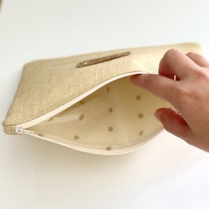 Pochette toile de jute « fil d’or »