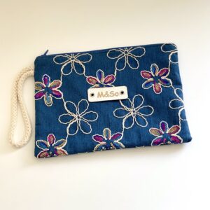 Pochette Fleurs Jeans