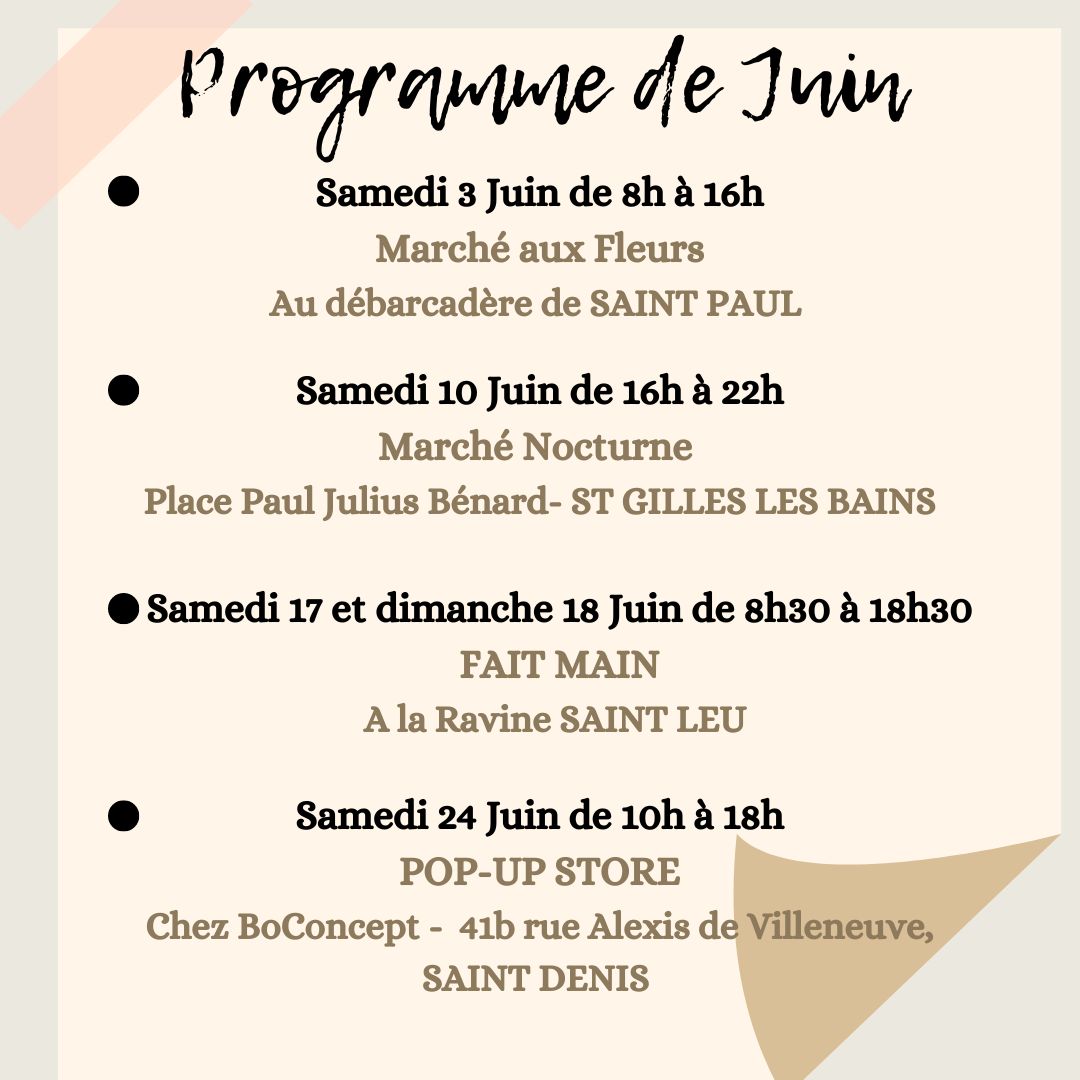 Lire la suite à propos de l’article Programme du mois de Juin