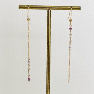 Boucles d’oreilles Cubi Fluorite