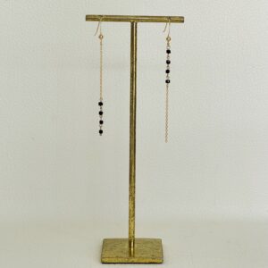 Boucles d’oreilles Cubi Tourmaline noir