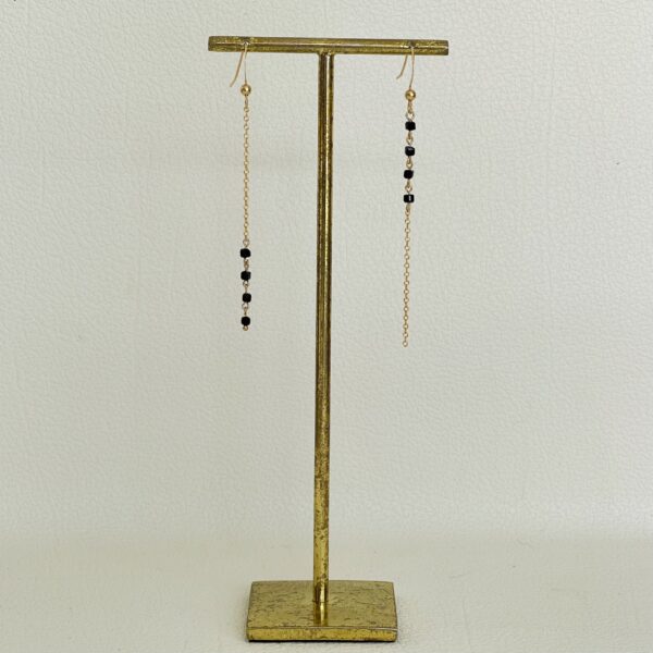 Boucles d'oreilles Cubi Tourmaline noir – Image 2