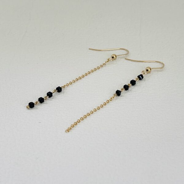 Boucles d'oreilles Cubi Tourmaline noir – Image 9