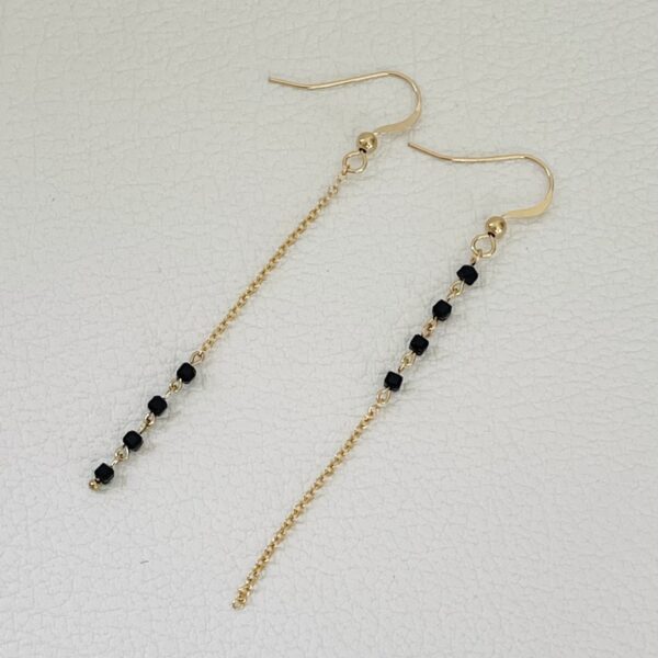 Boucles d'oreilles Cubi Tourmaline noir – Image 5