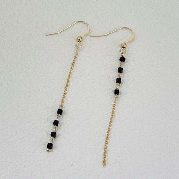 Boucles d'oreilles Cubi Tourmaline noir – Image 3