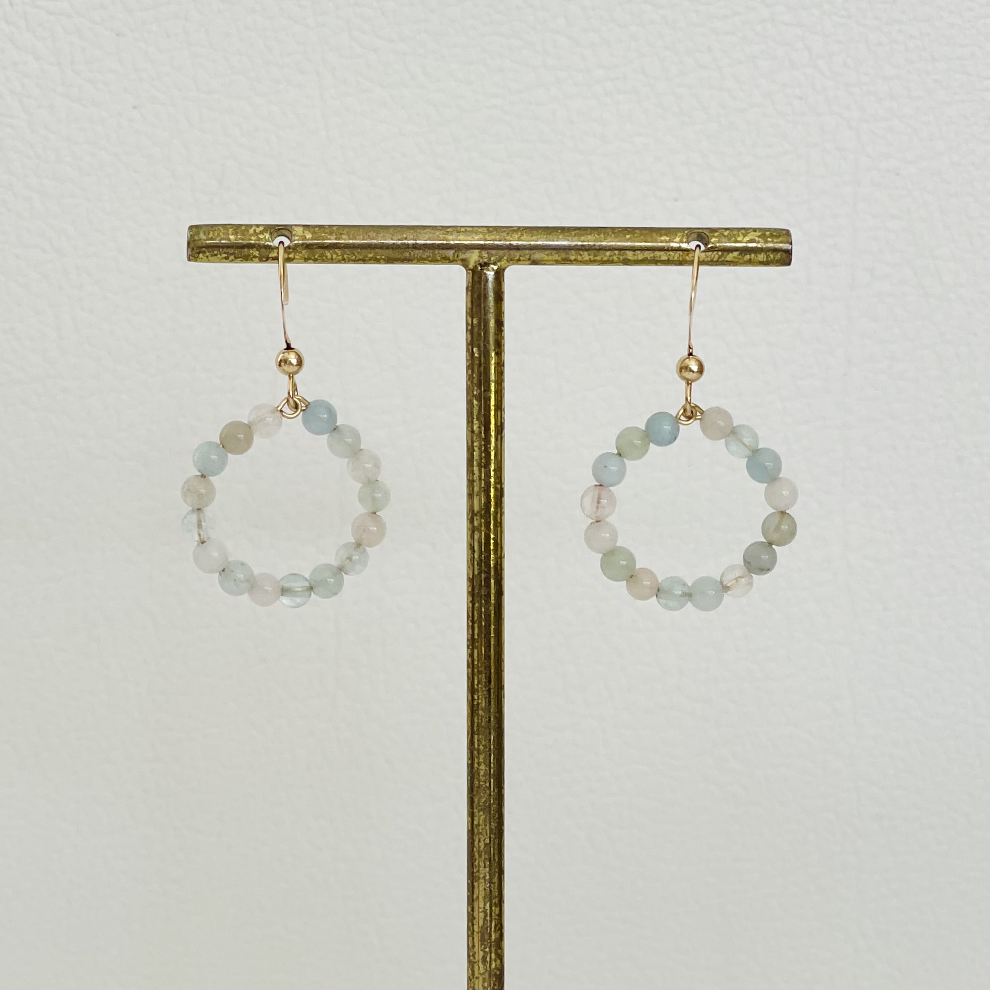 Boucles d'oreilles douceur Morganite
