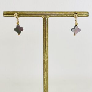 Boucles d’oreilles Cross Black