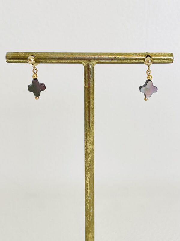 Boucles d'oreilles Cross Black