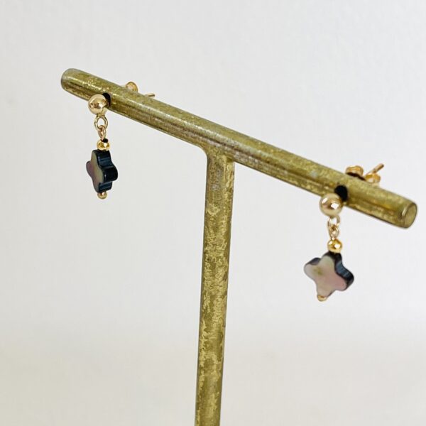 Boucles d'oreilles Cross Black – Image 3