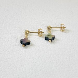 Boucles d’oreilles Cross Black