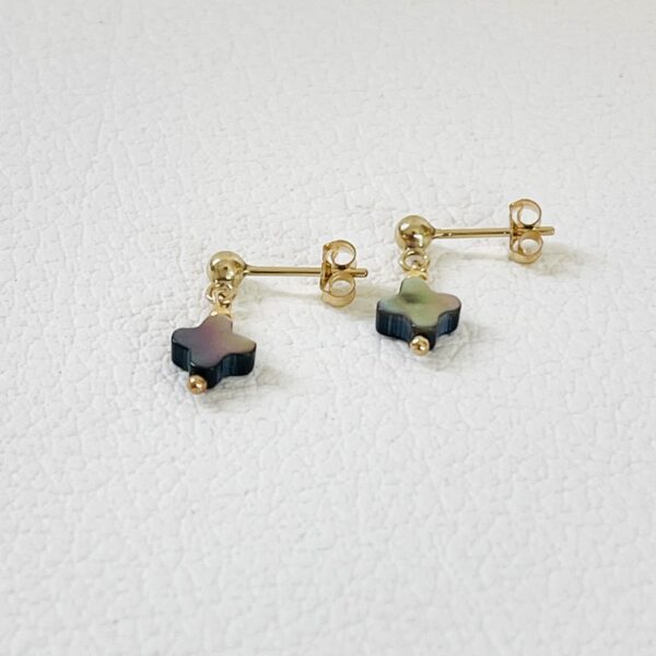Boucles d'oreilles Cross Black – Image 2