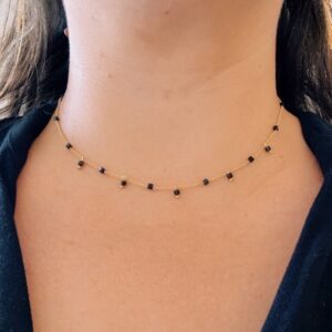 Collier Cubi Tourmaline noir