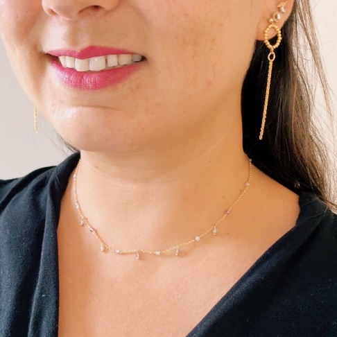Collier Cubi Fluorite