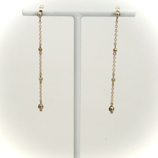 Boucles d'oreilles en Gold filled Or jaune 14k et Hématite teinté or