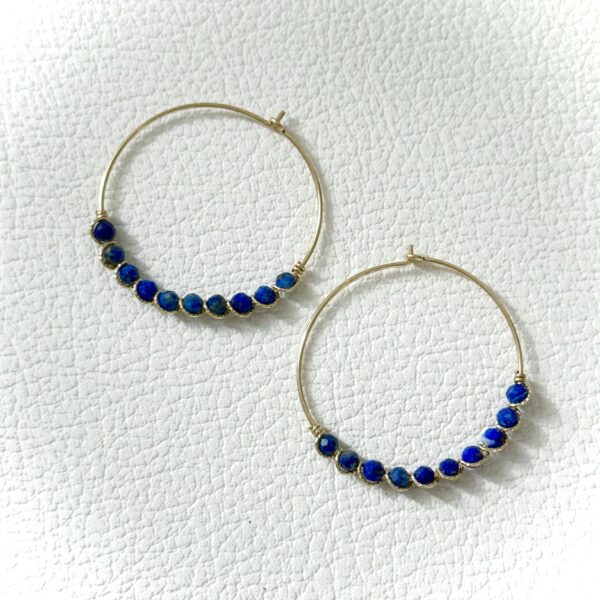 Créoles L Lapis-Lazuli – Image 5
