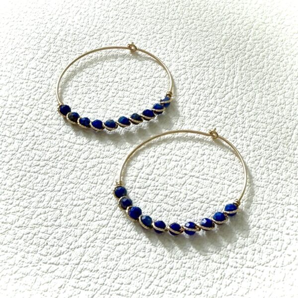 Créoles L Lapis-Lazuli – Image 3