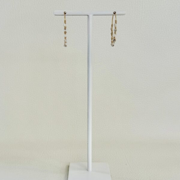 Créoles M en Gold Filled 14K & Howlite – Image 8