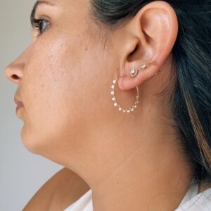Créoles M en Gold Filled 14K & Howlite
