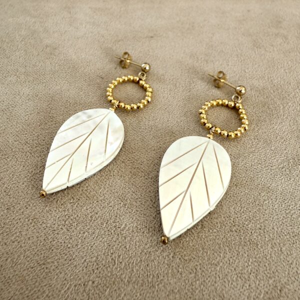 Boucles d'oreilles en Gold Filled Or 14K et Nacre