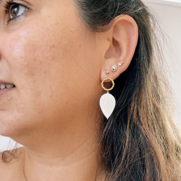 Boucles d'oreilles en Gold Filled Or 14K et Nacre